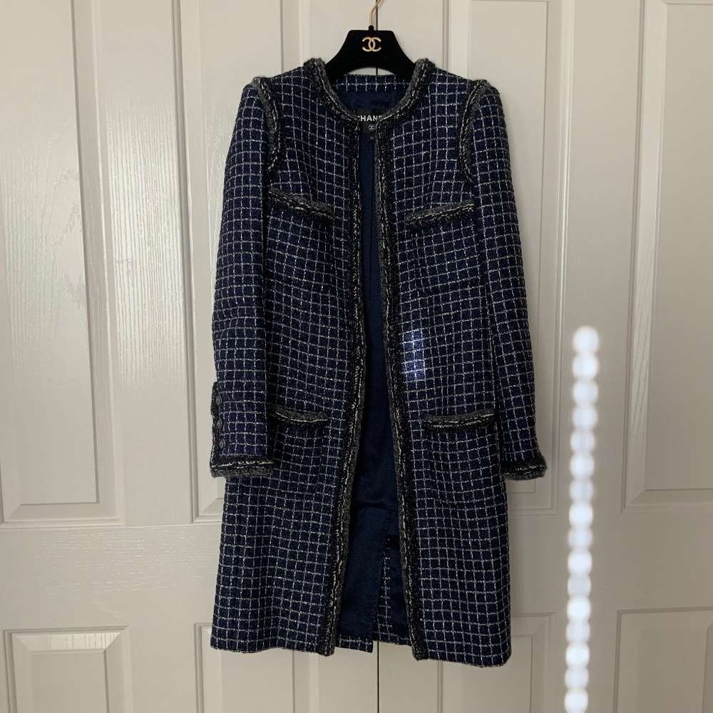 Chanel tweed long jacket
